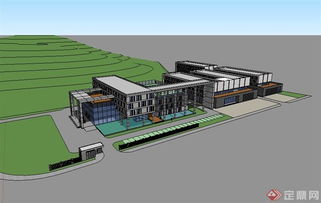 现代工业风多层工厂SU模型在影视策划中的创新应用